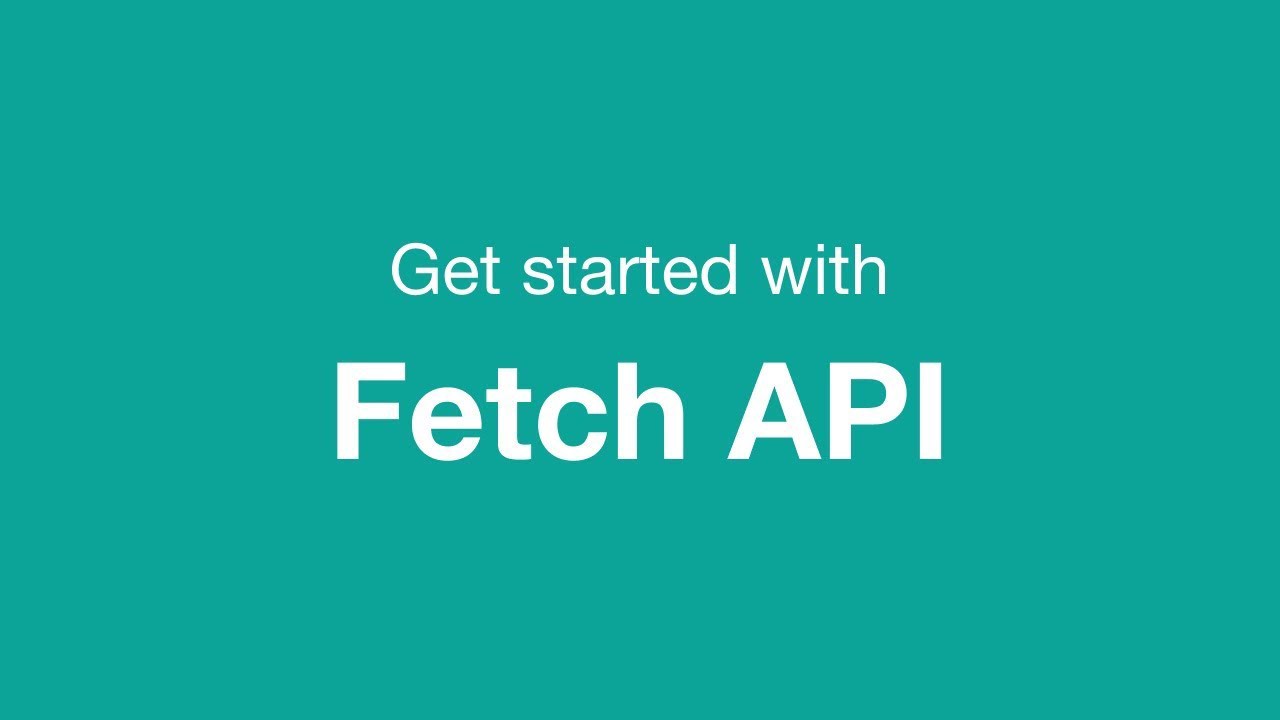 Fetch api https